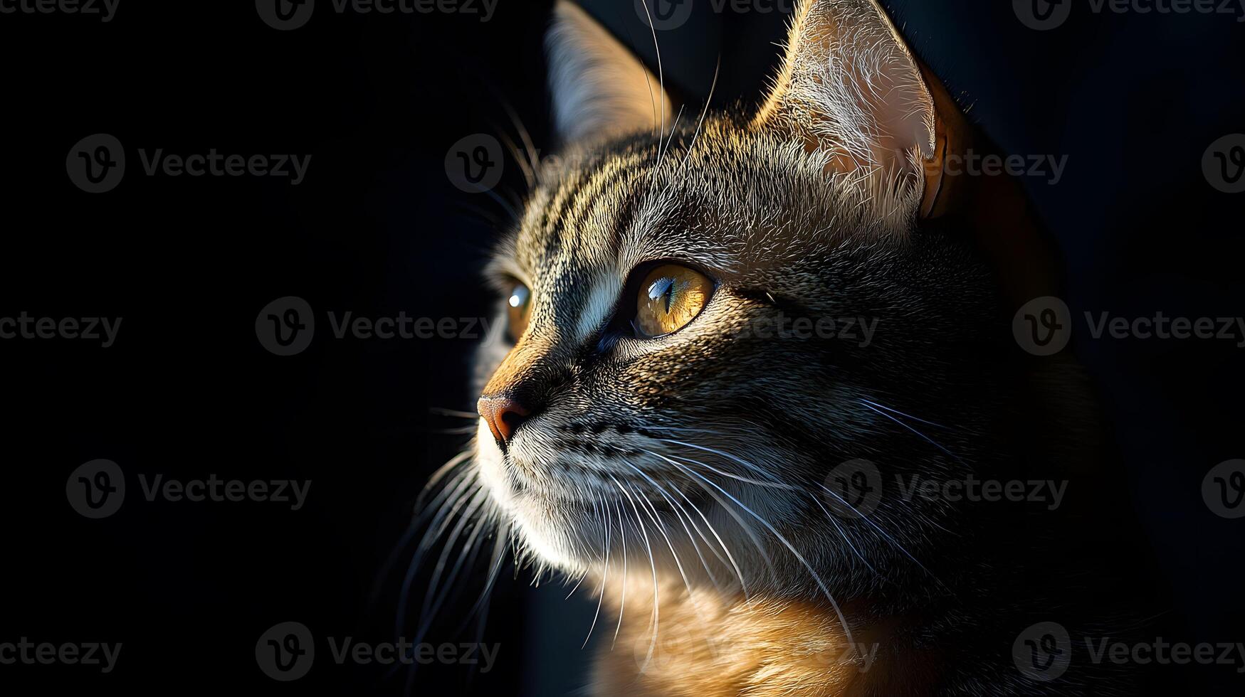 Cat in Warm Golden Light photo