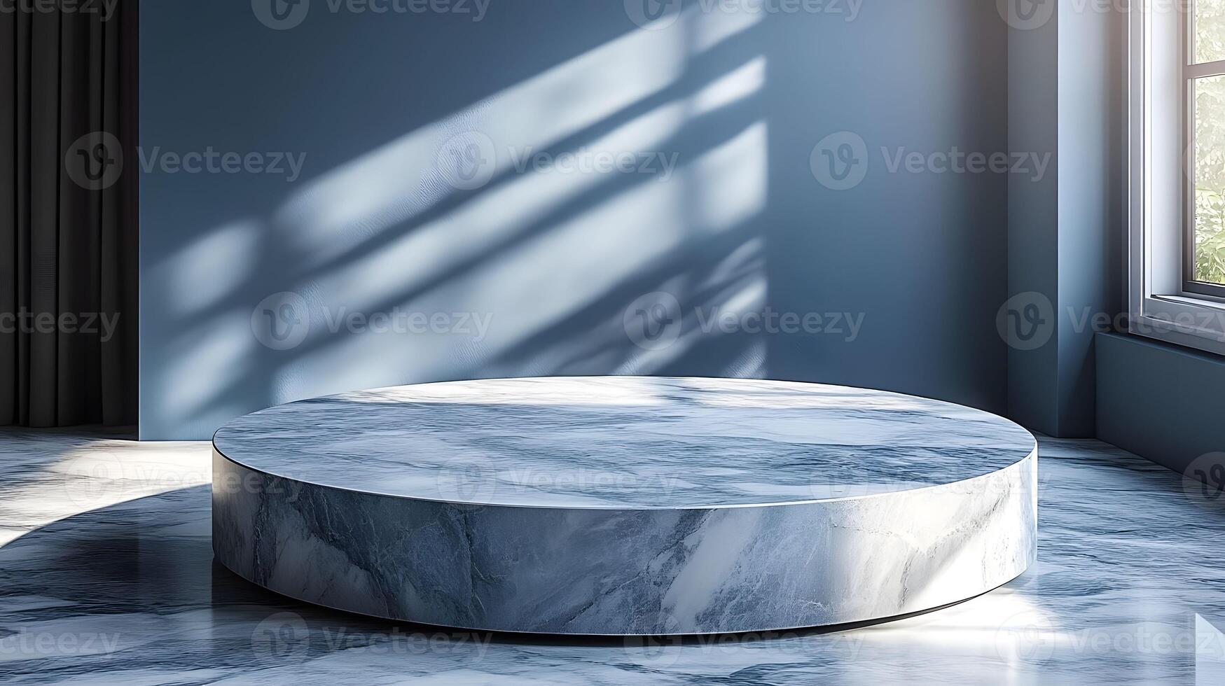 Elegant Marble Pedestal in a Modern Interior photo