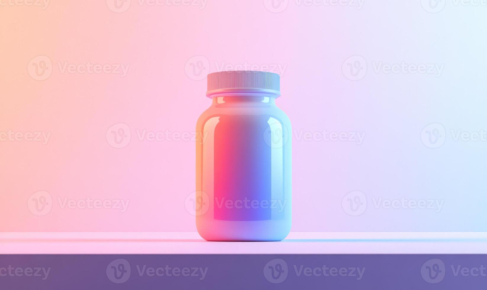 A jar is sitting on a table photo