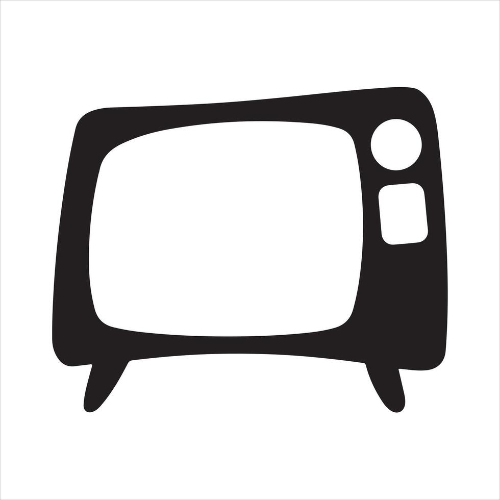 television black silhouette vector