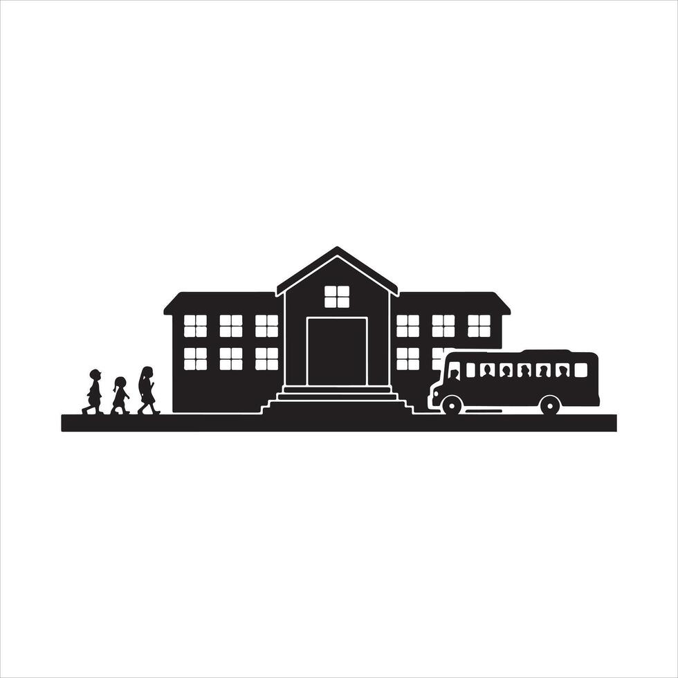 Back to school silhouette vector