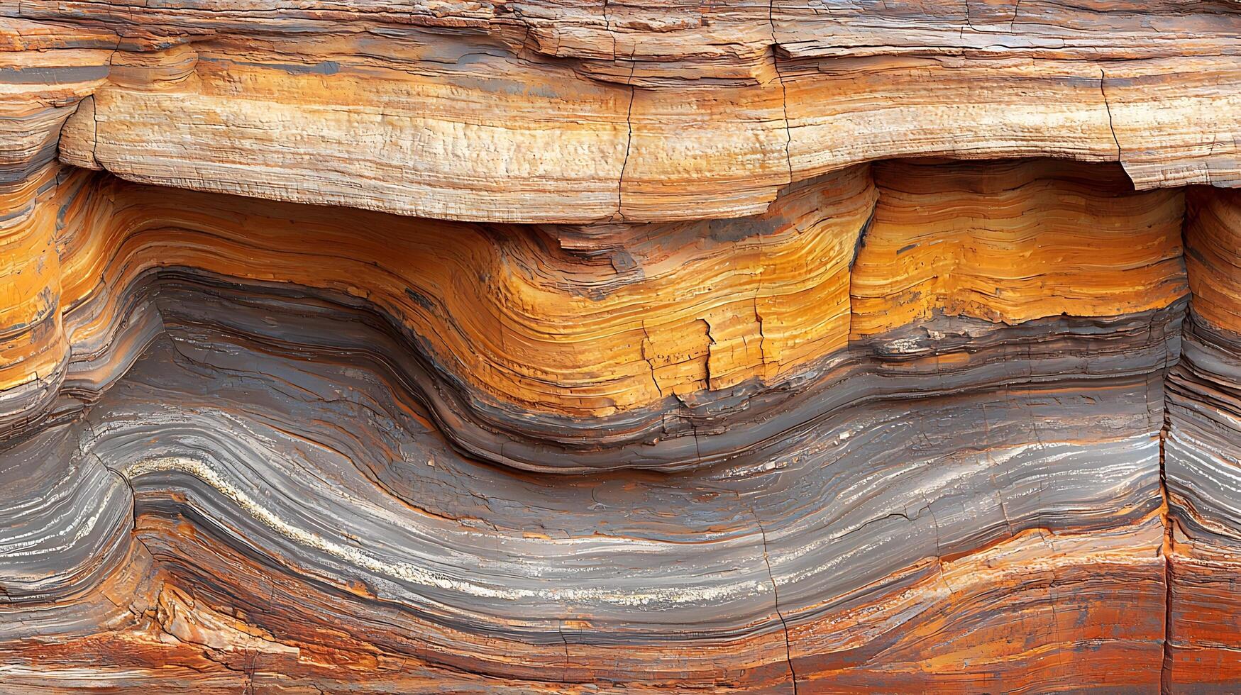 Swirling Layers Of Sedimentary Rock Formation photo