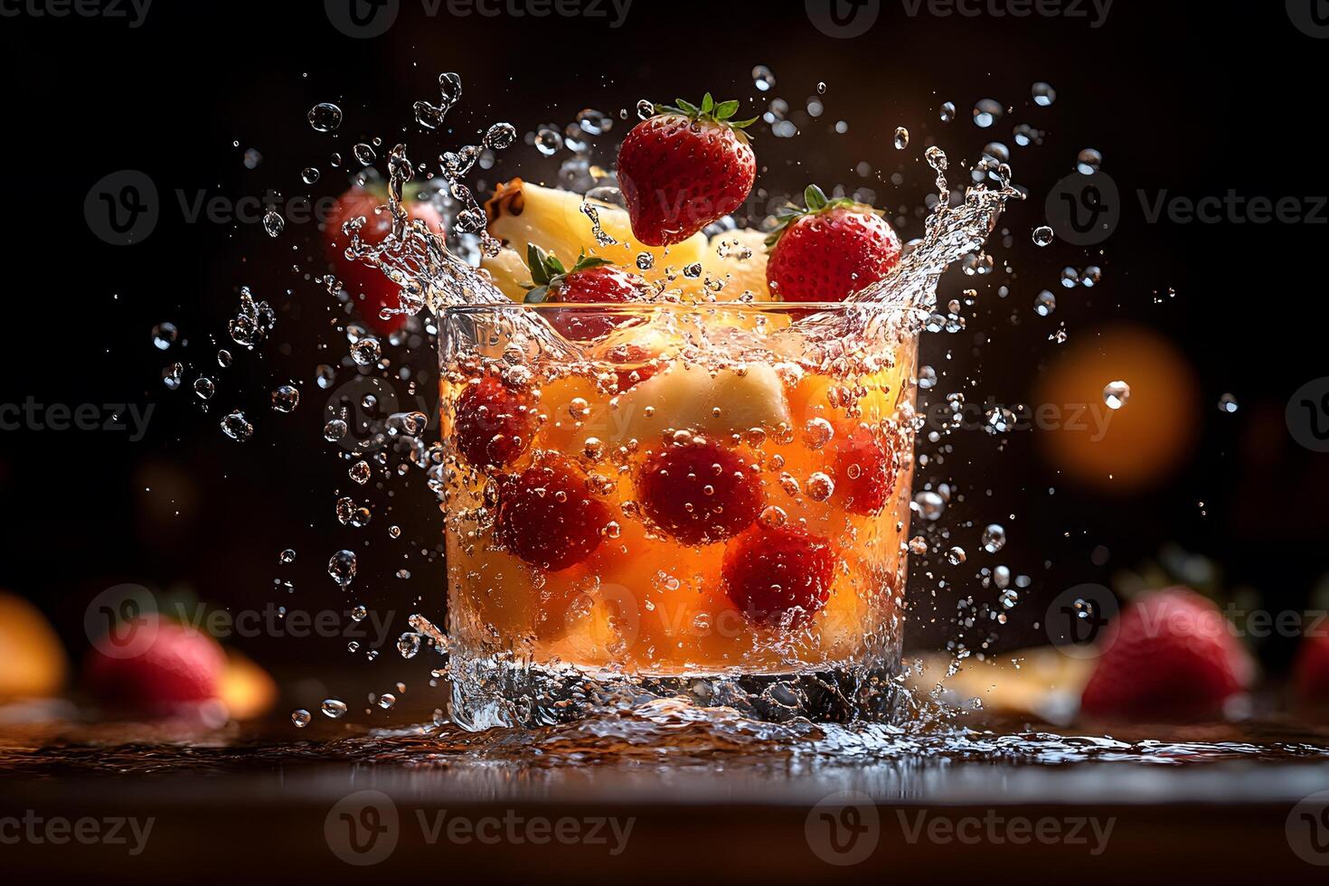 Refreshing Fruit Splash Cocktail for Summer Celebration and Beverage Design photo