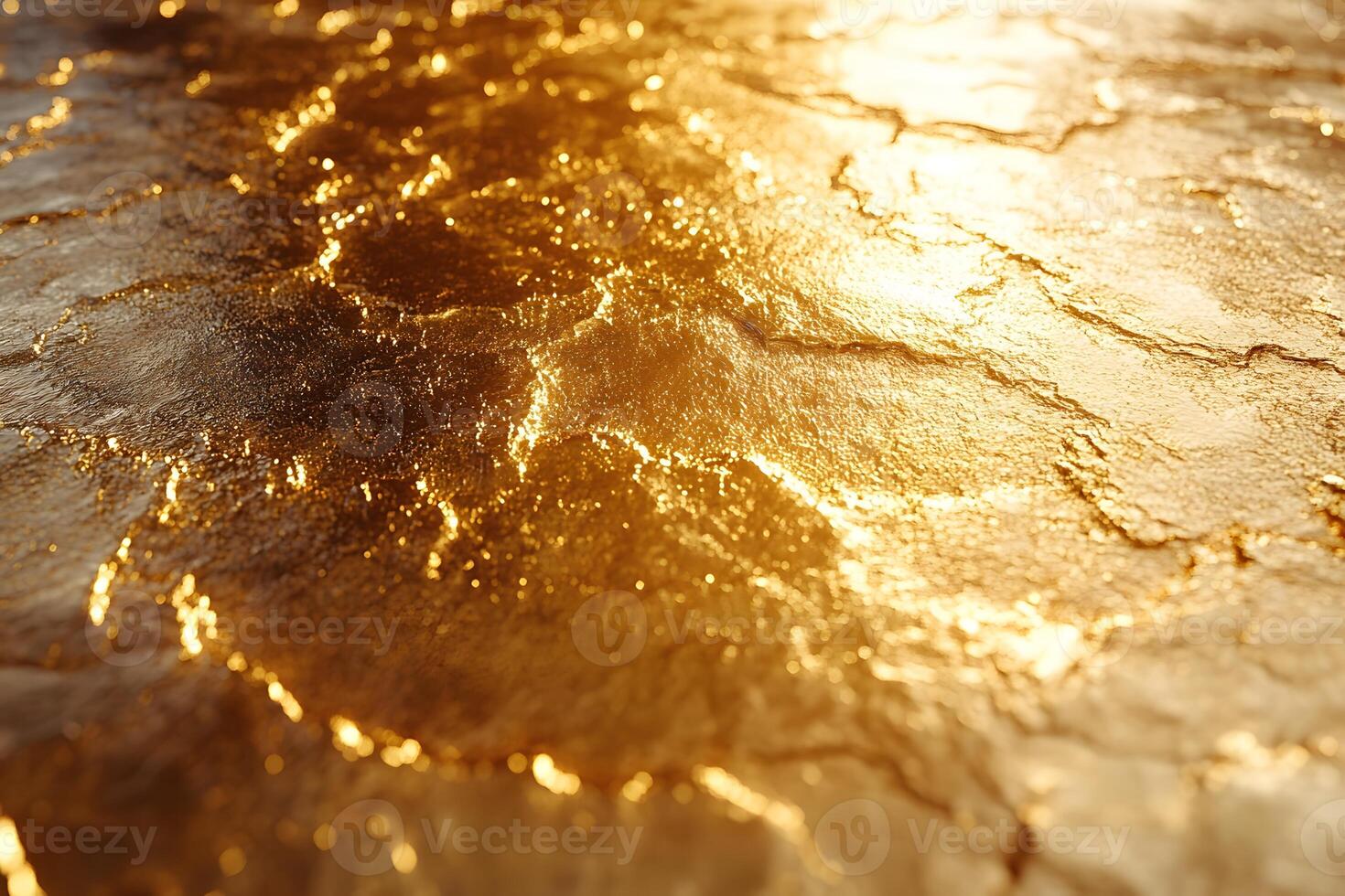 Abstract Golden Texture with Cracked Surface for Luxury Design and Background Concepts photo