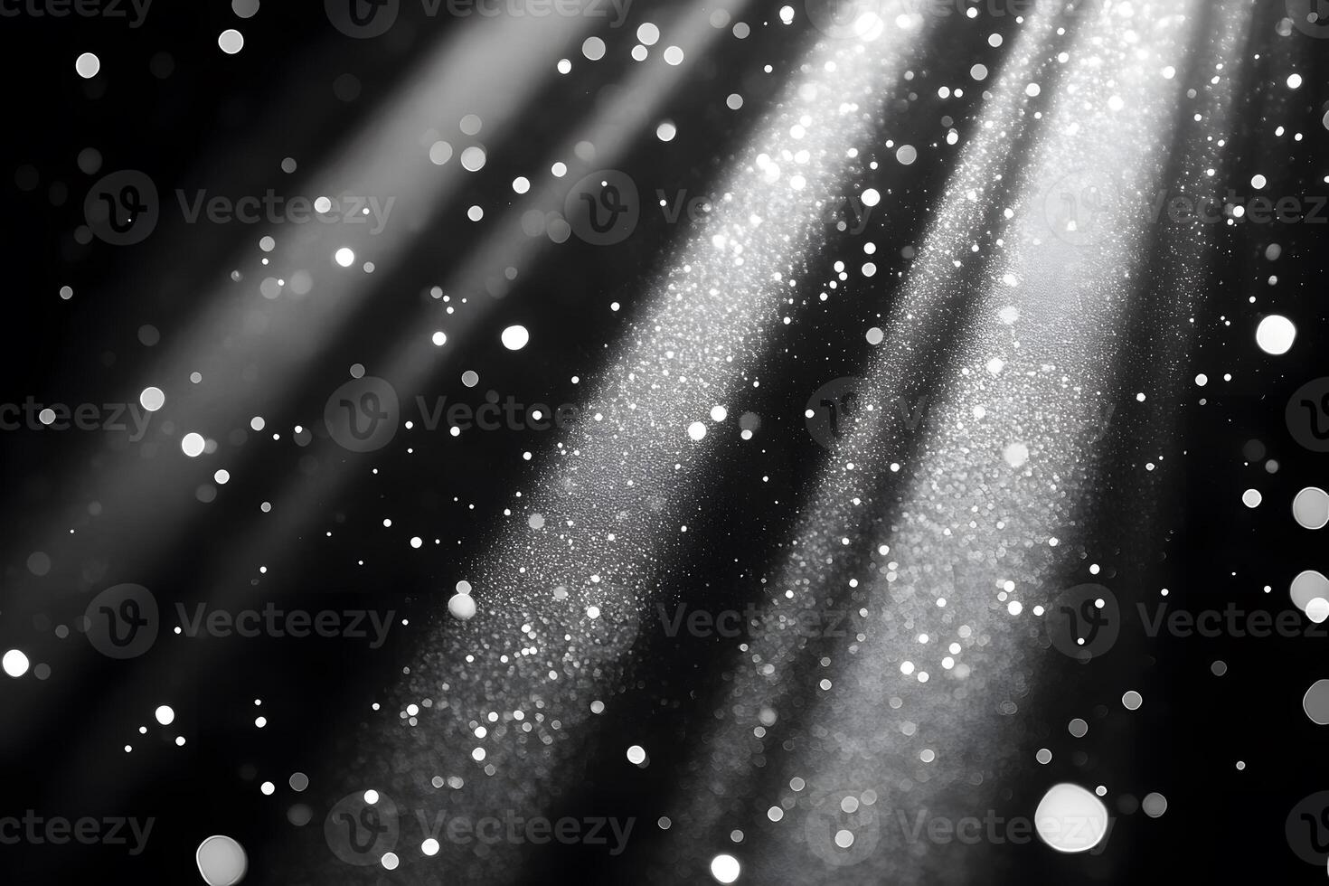 Mystical Light Beams and Floating Particles for Elegant Background Design photo