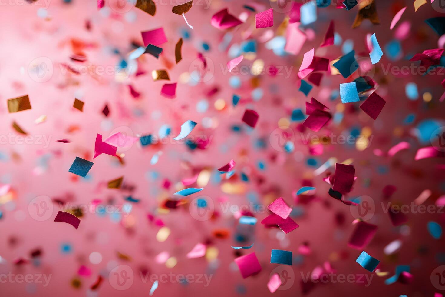 Colorful Confetti Celebration Background for Festive Event Design photo