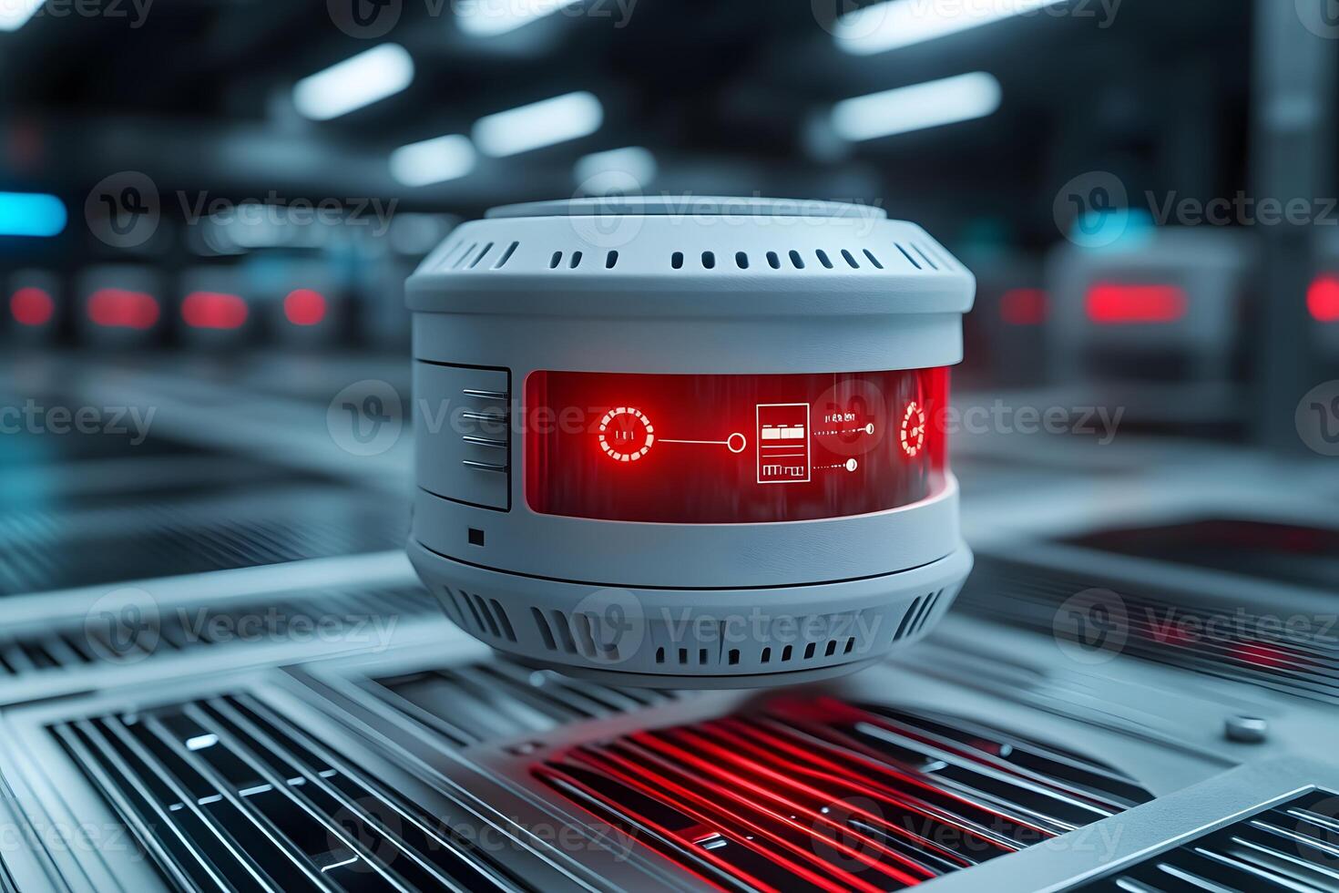 Futuristic AI Technology with Digital Interface in Modern Laboratory Setting photo
