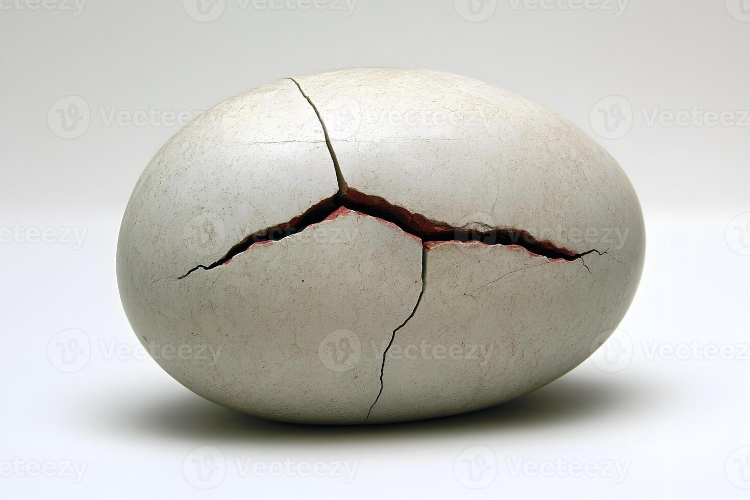 Cracked Egg Close-Up Metaphor for Breaking Barriers and New Beginnings in Conceptual Design photo