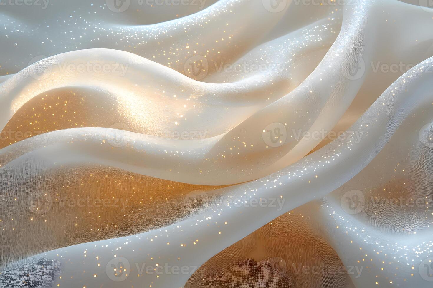 Elegant Abstract Wave Pattern with Sparkling Golden Light for Luxurious Design photo