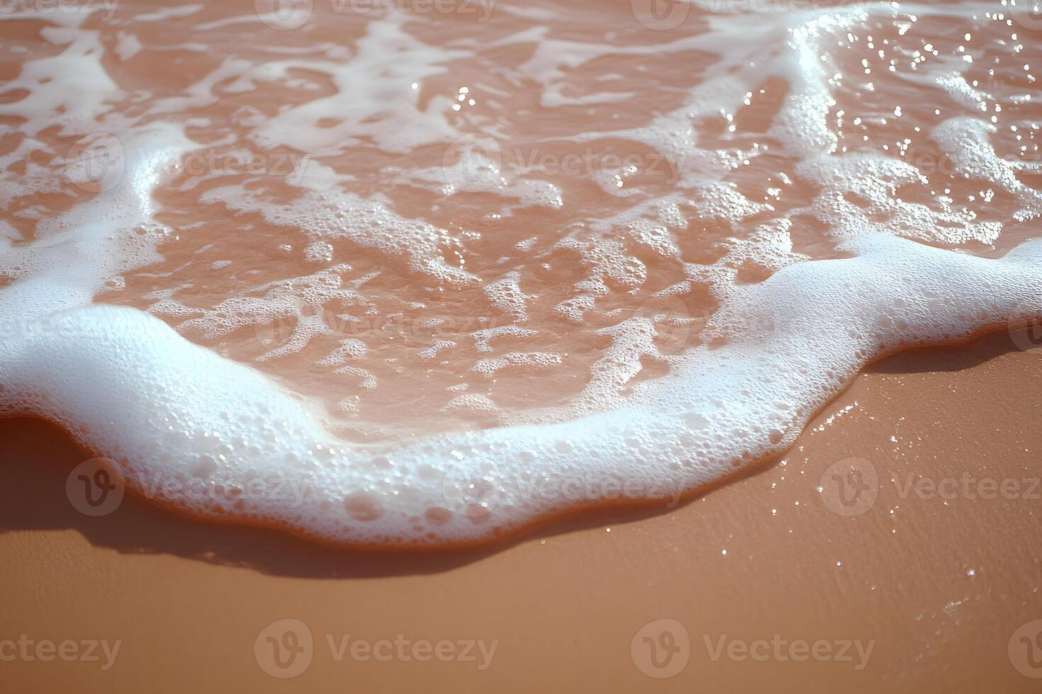 Serene Beach Scene with Gentle Waves and Soft Sand for Tranquil Coastal Designs photo