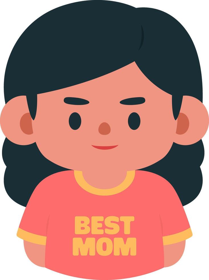 Best Mom Typography Isolated White Background vector