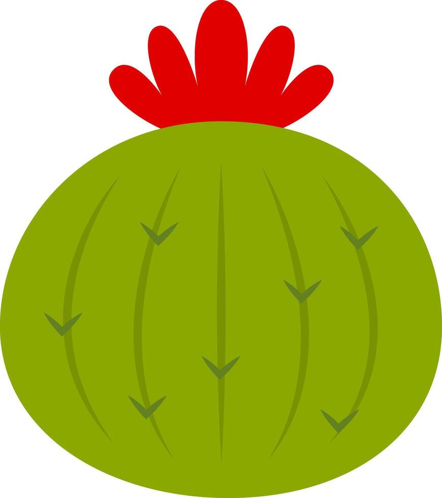 Dessert Cactus with Flower Cartoon Clipart vector
