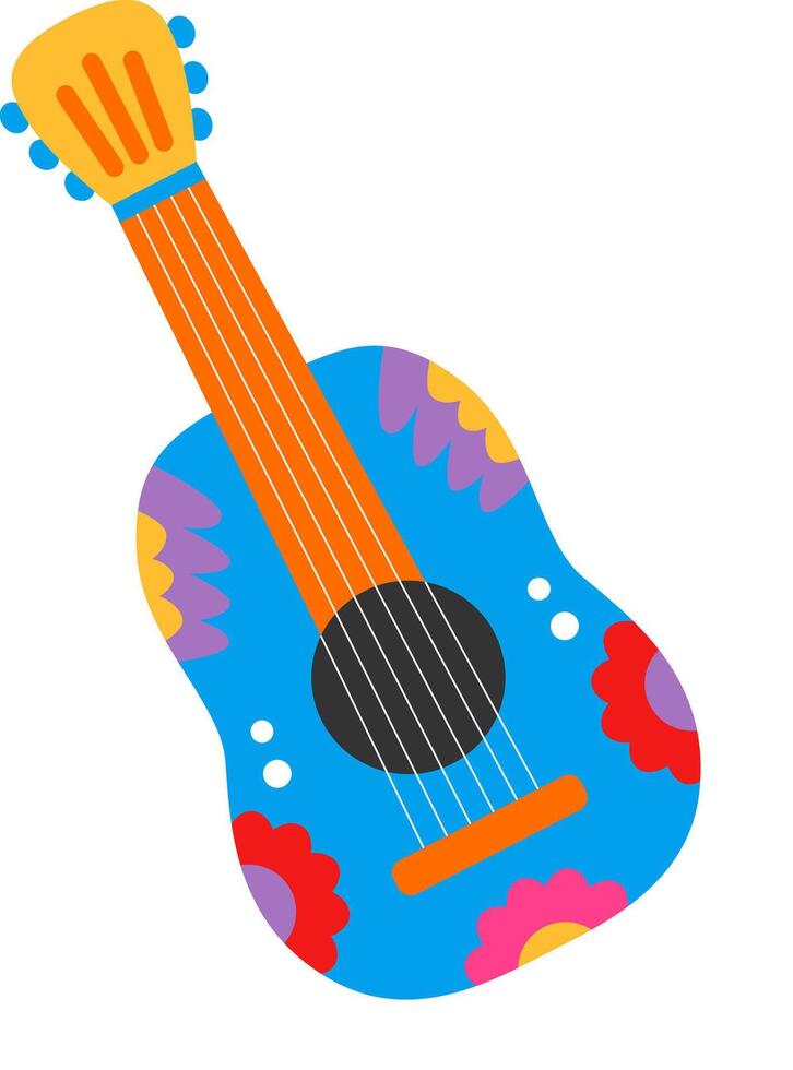 Guitar Musical Instrument Cartoon Clipart vector