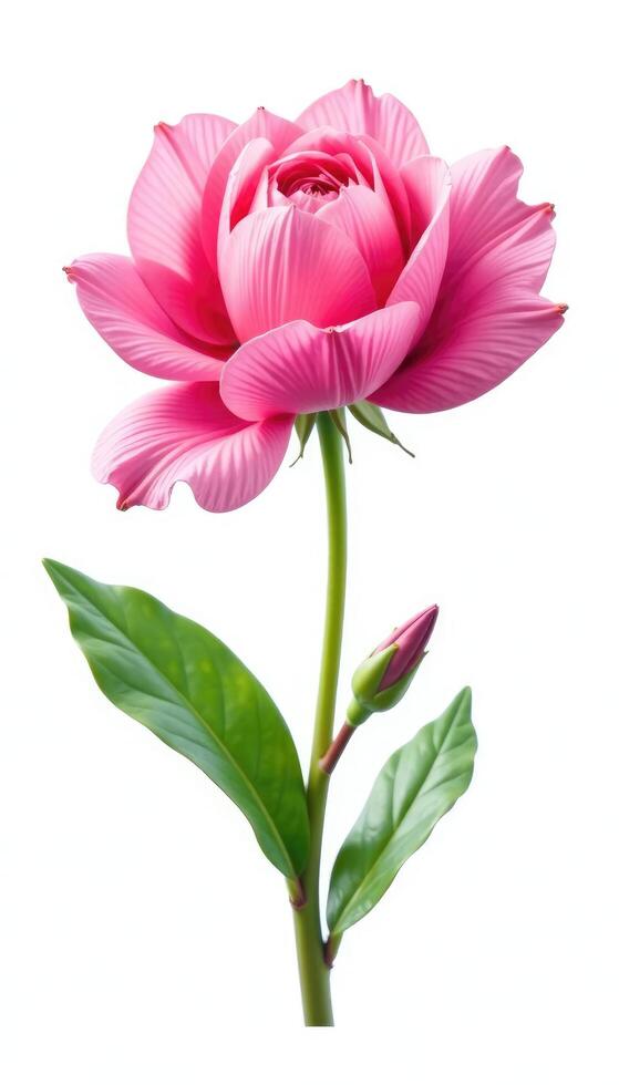 Delicate petal details isolated on white background, isolated flower, botanical photo