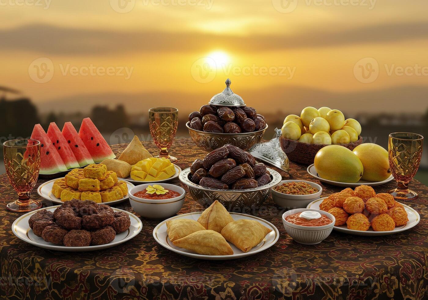 A table with a variety of food on it photo