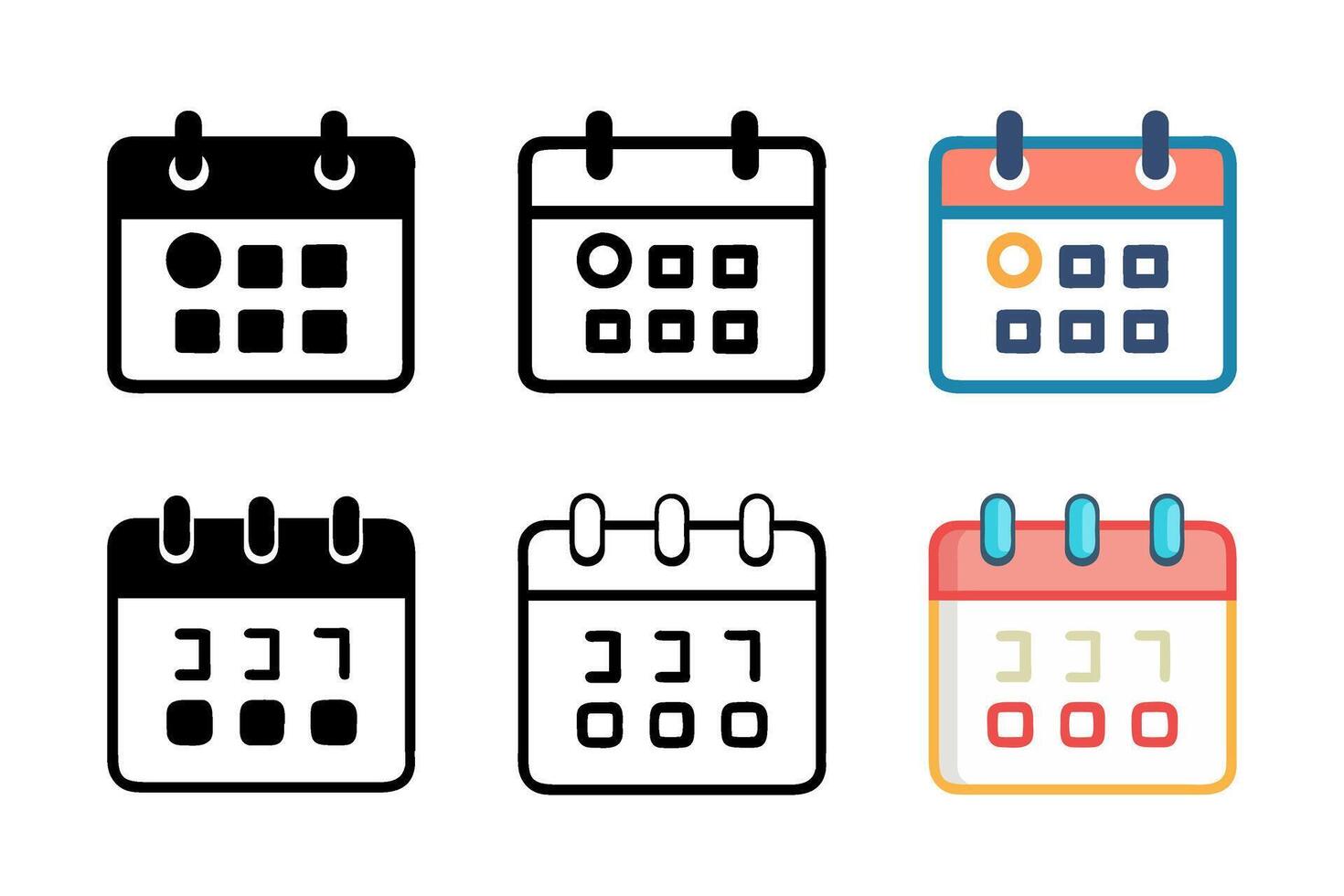 Calendar icon set. Calender symbol. calendar icon vector