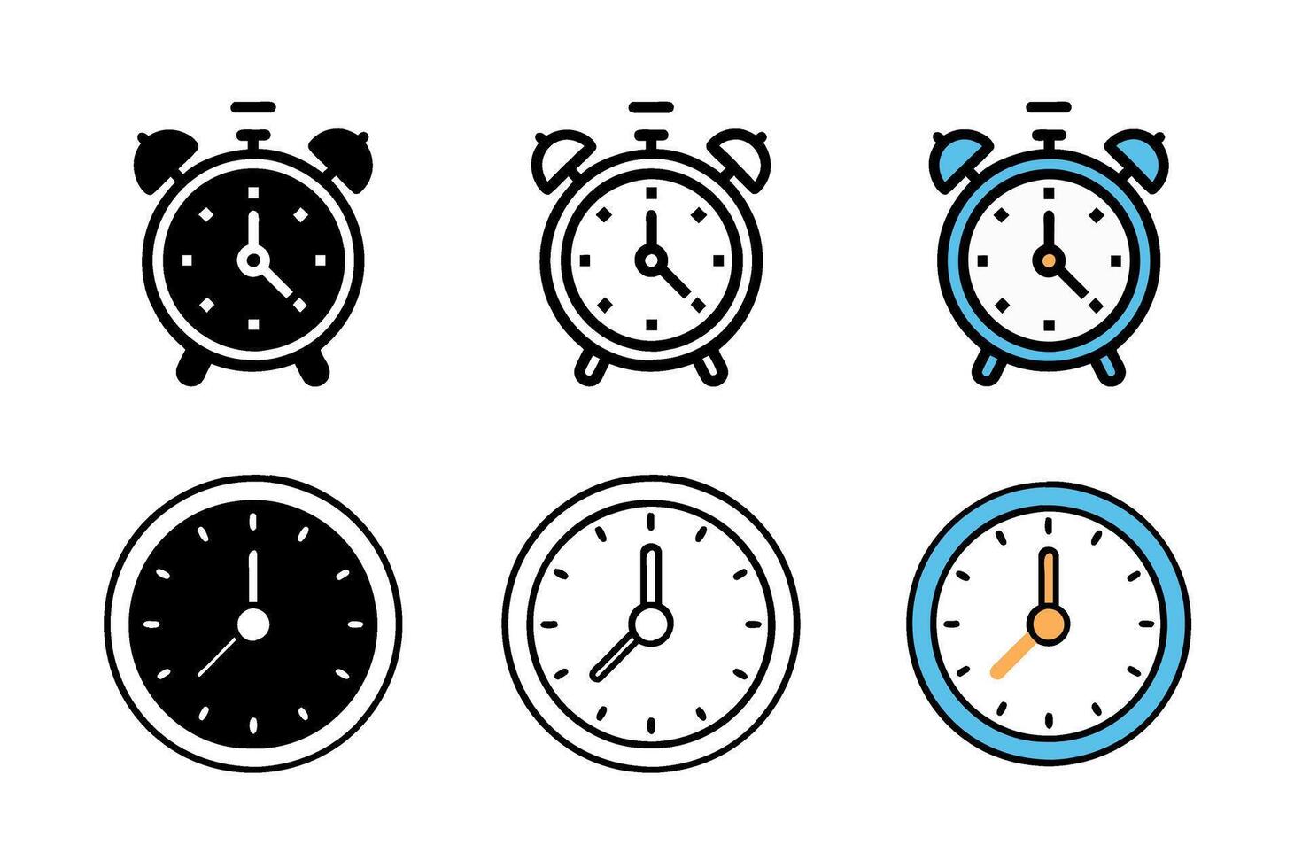 Clock icon set. Time icon . watch icon symbol vector