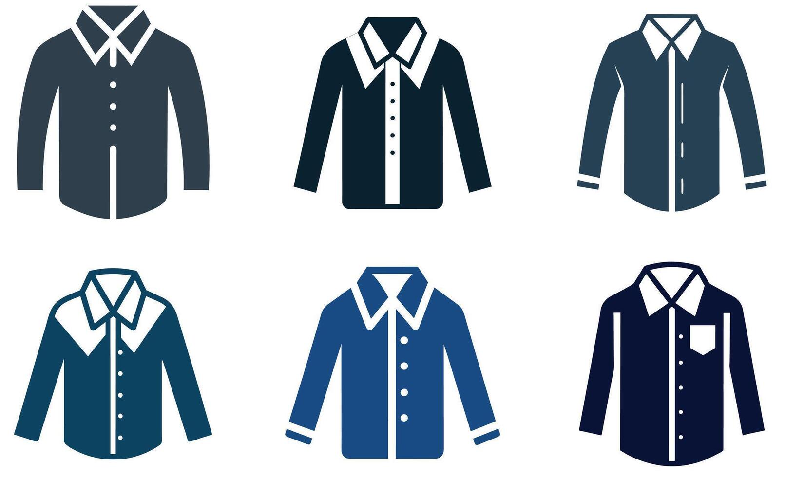 Long Sleeve Button-Down Shirt icon vector
