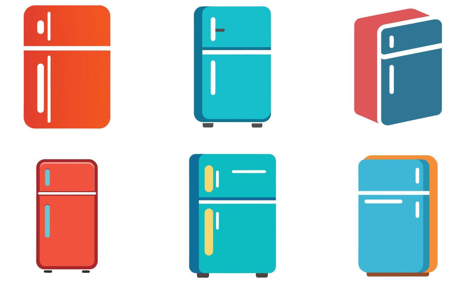 Colorful Refrigerator Icon design vector