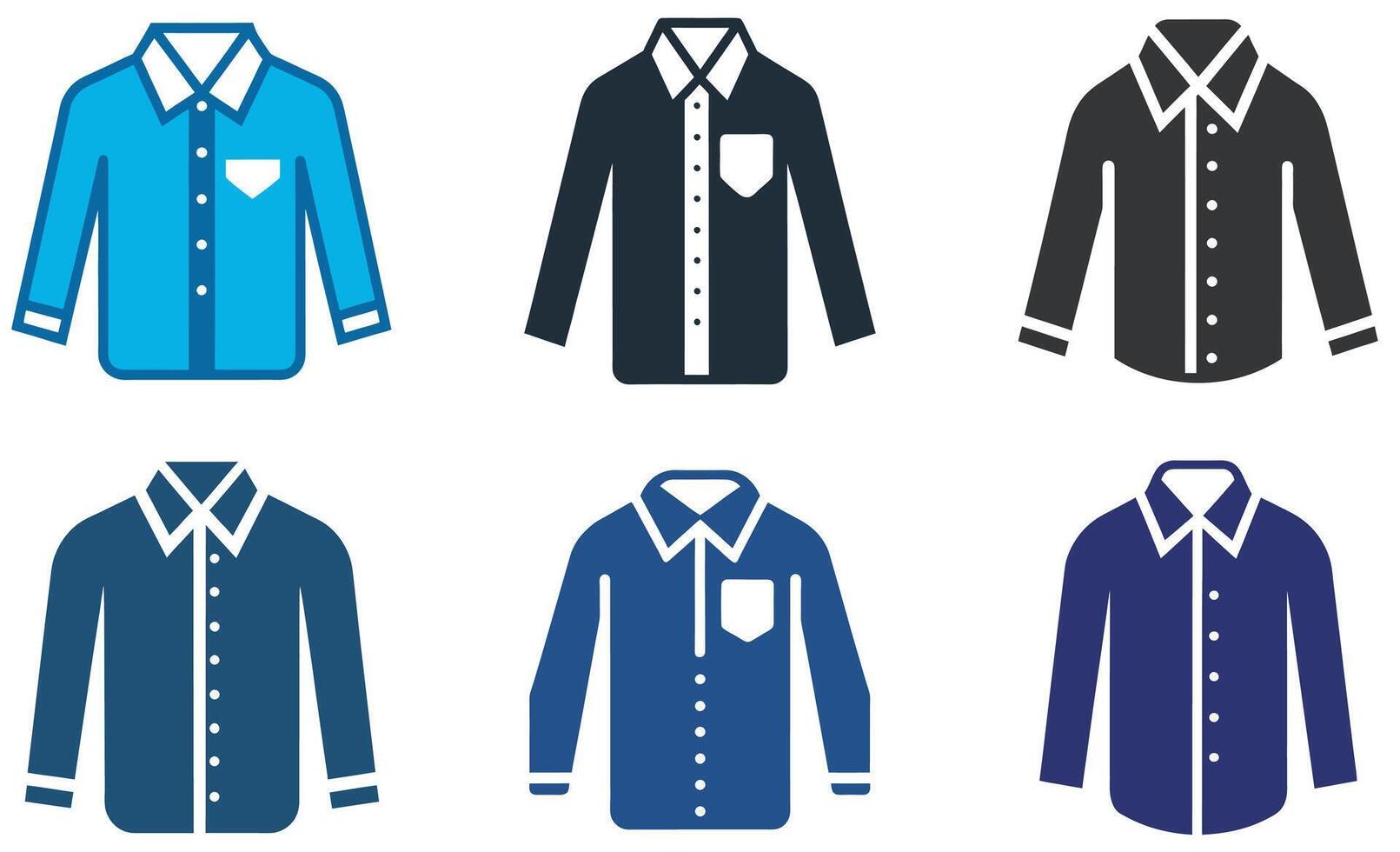 Long Sleeve Button-Down Shirt vector