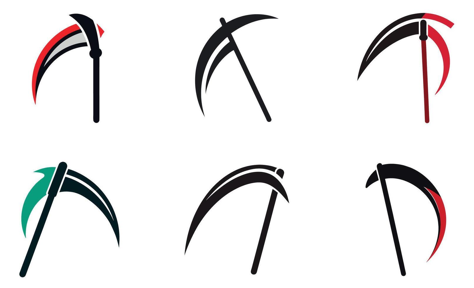 Scythe Logo Icon set design vector