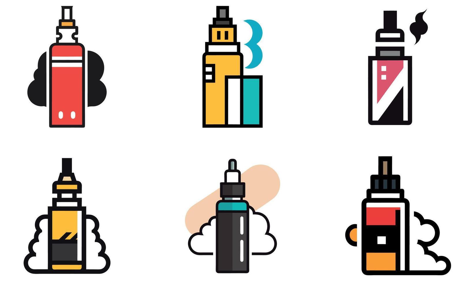 new Vape logo icon design vector