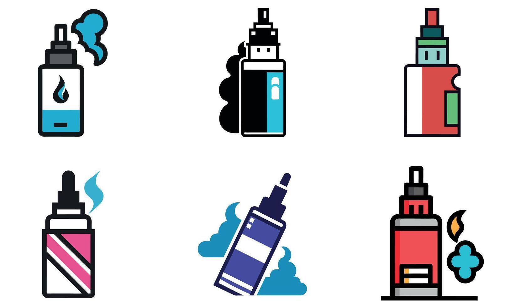 simple Vape logo icon design vector