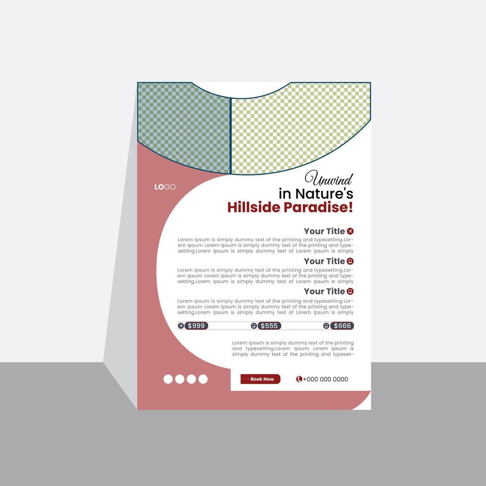 City Tour Package Flyer Template vector