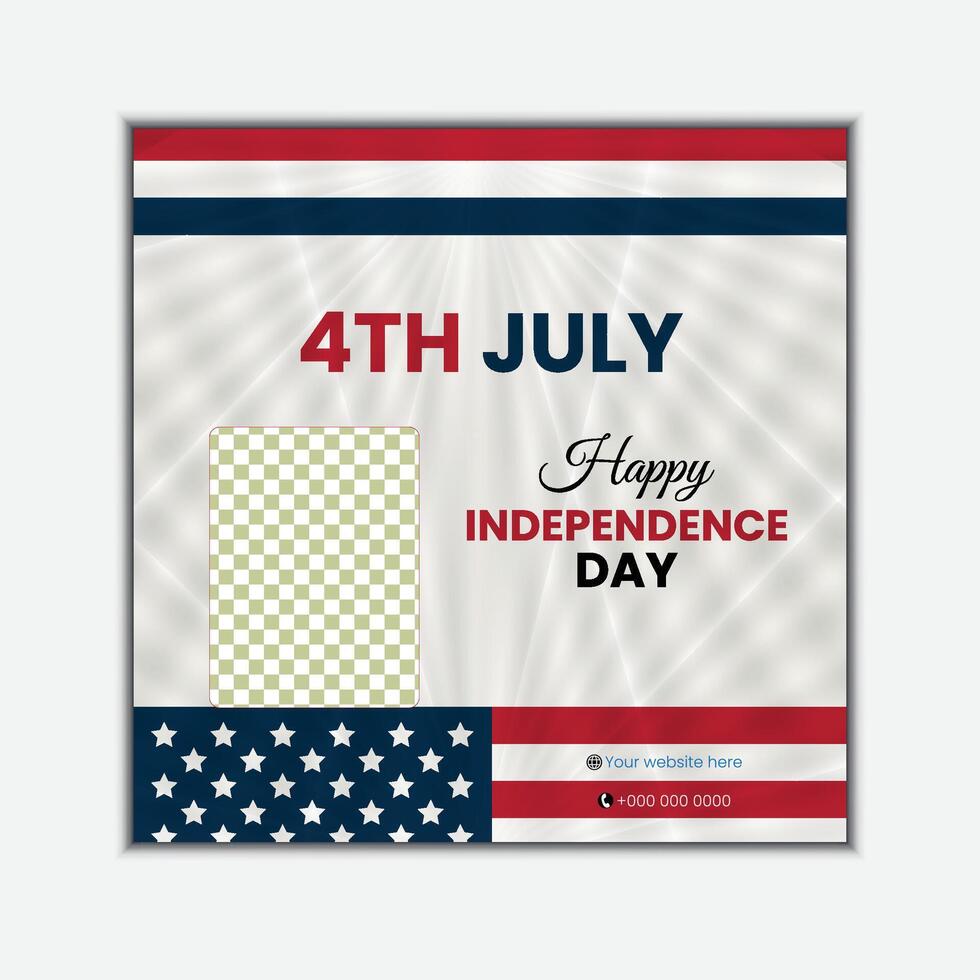 4th of July American Independent day vector