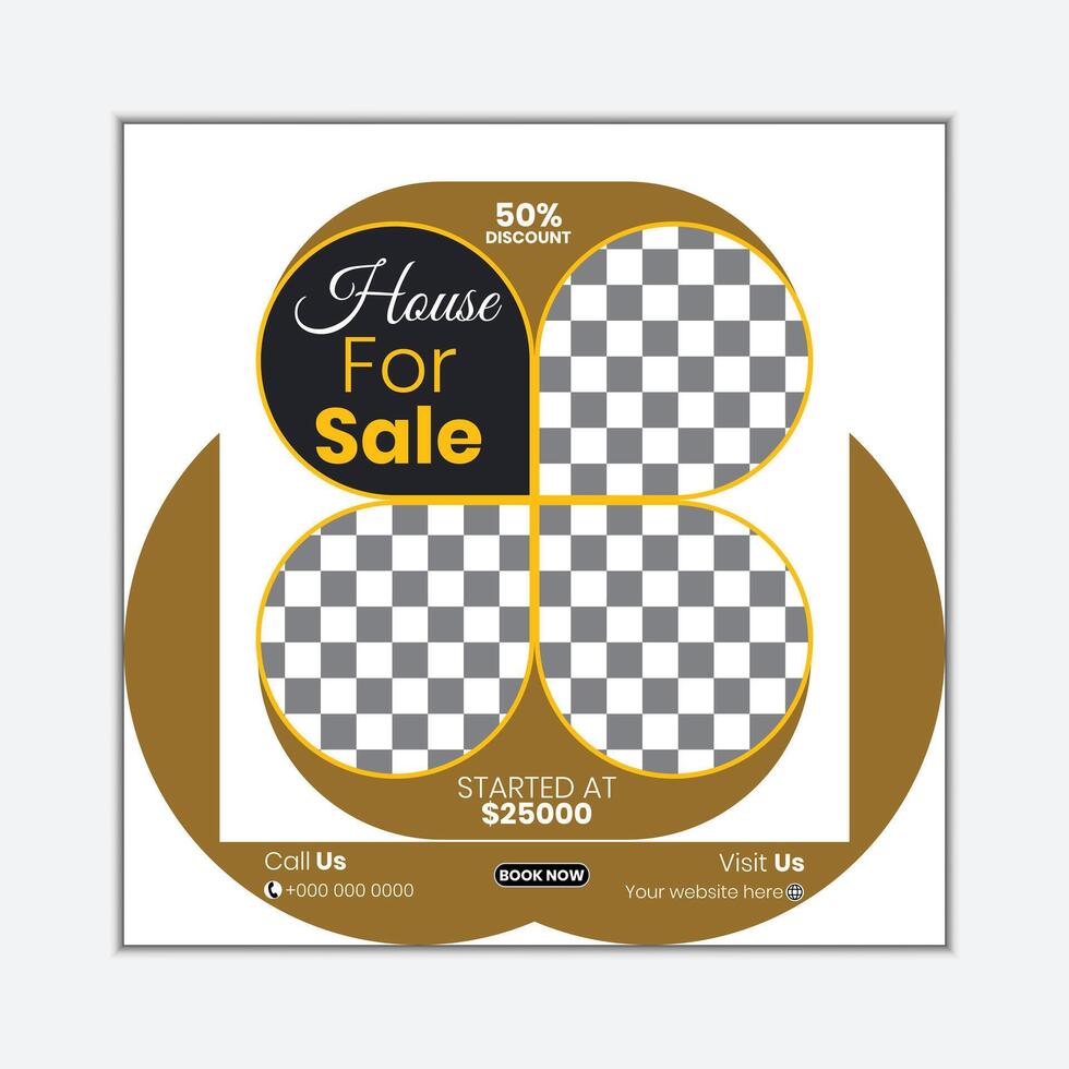 Real Estate Social Media Post design For Advertising vector