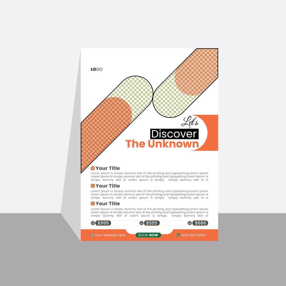 Summer Vacation Promotion Flyer Design Template vector
