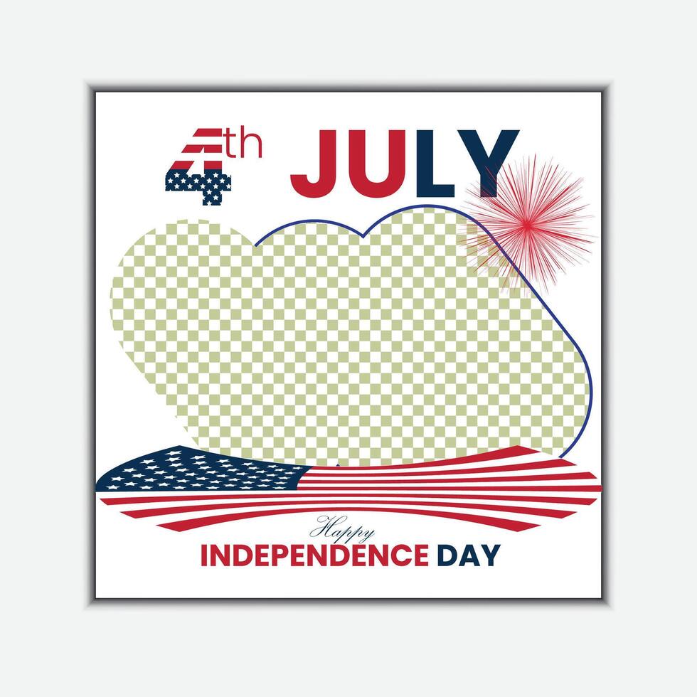 Independent Day of July in USA vector
