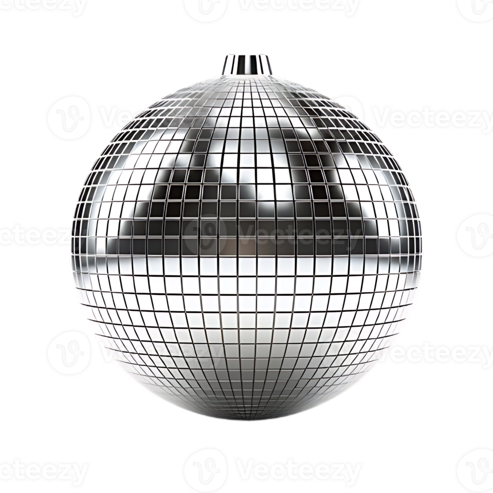 Mirror Disco Ball Isolated on Transparent Background png