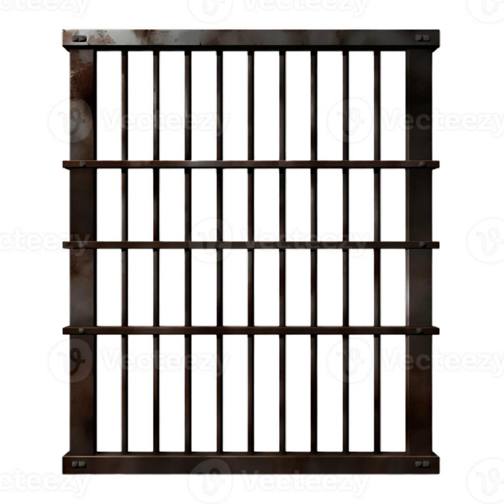 Prison Iron Bars Isolated on Transparent Background png