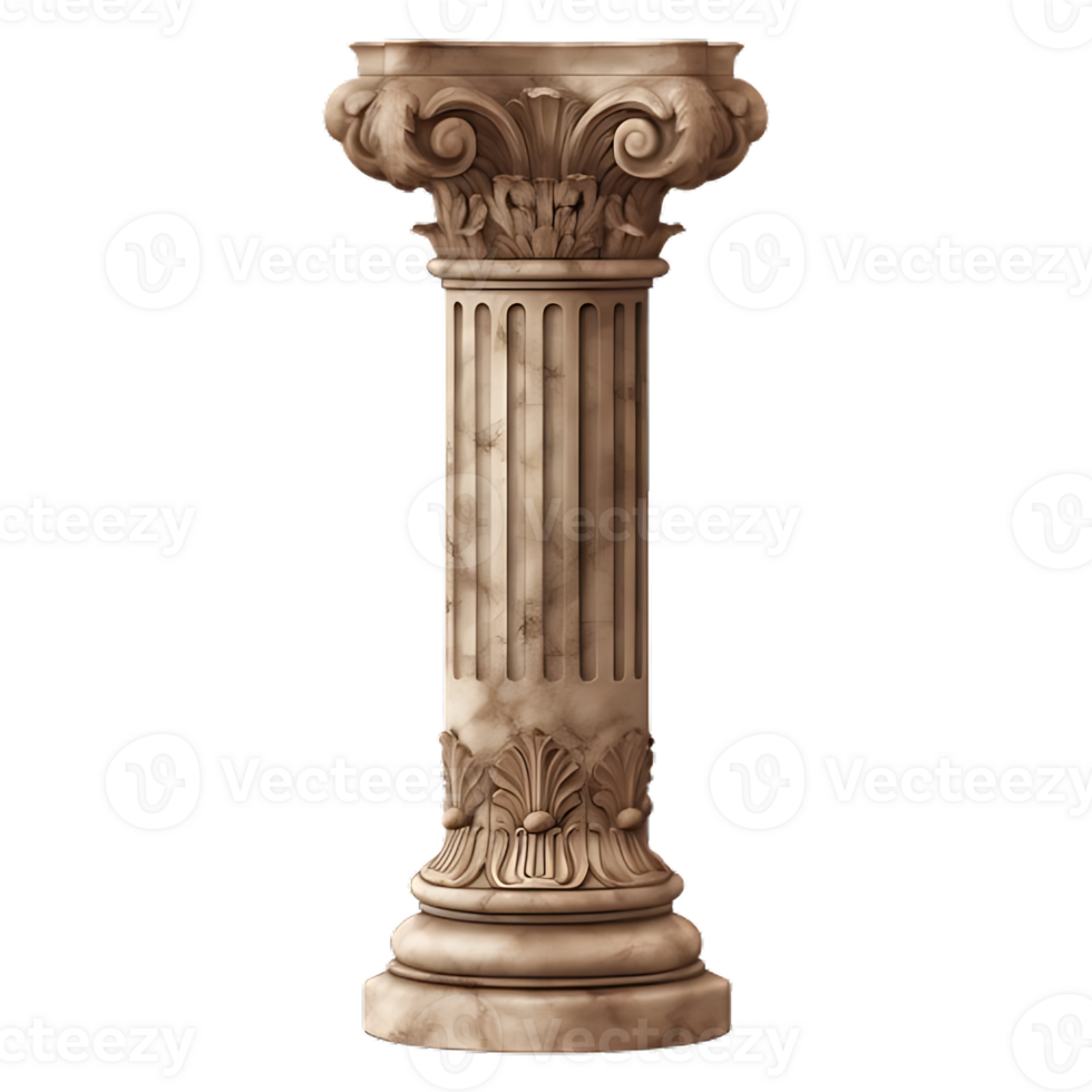 Old Pillar Isolated on Transparent Background png