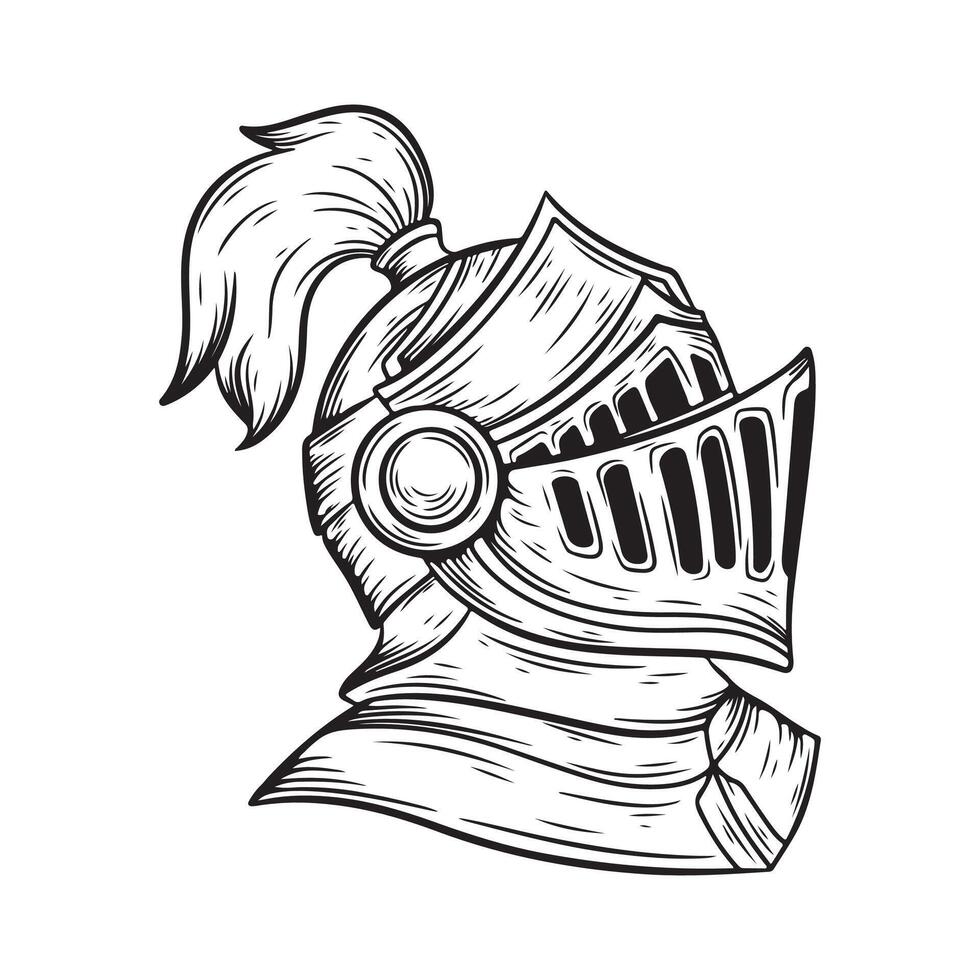 Spartan helmet isolated on a white background. illustration. vector