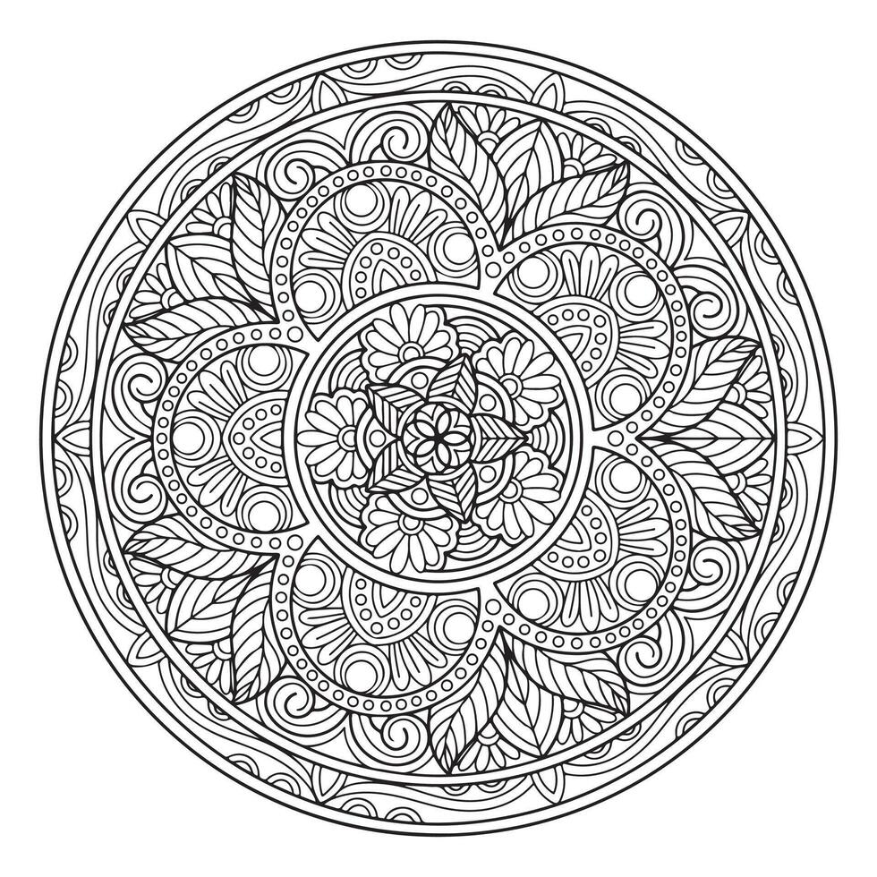 Mandala. Ethnic decorative element. Hand drawn backdrop. Islam, Arabic Indian, ottoman motif vector