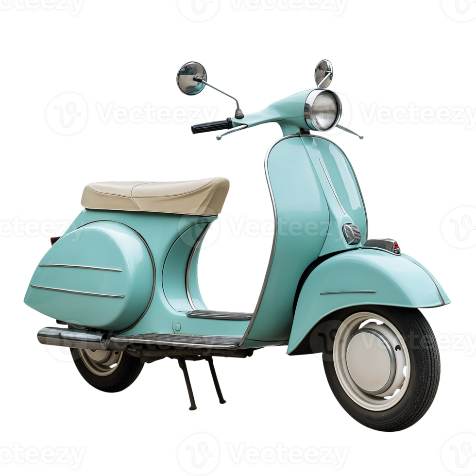 Retro Style Scooter - Timeless Design on Transparent Background for Creative Projects png
