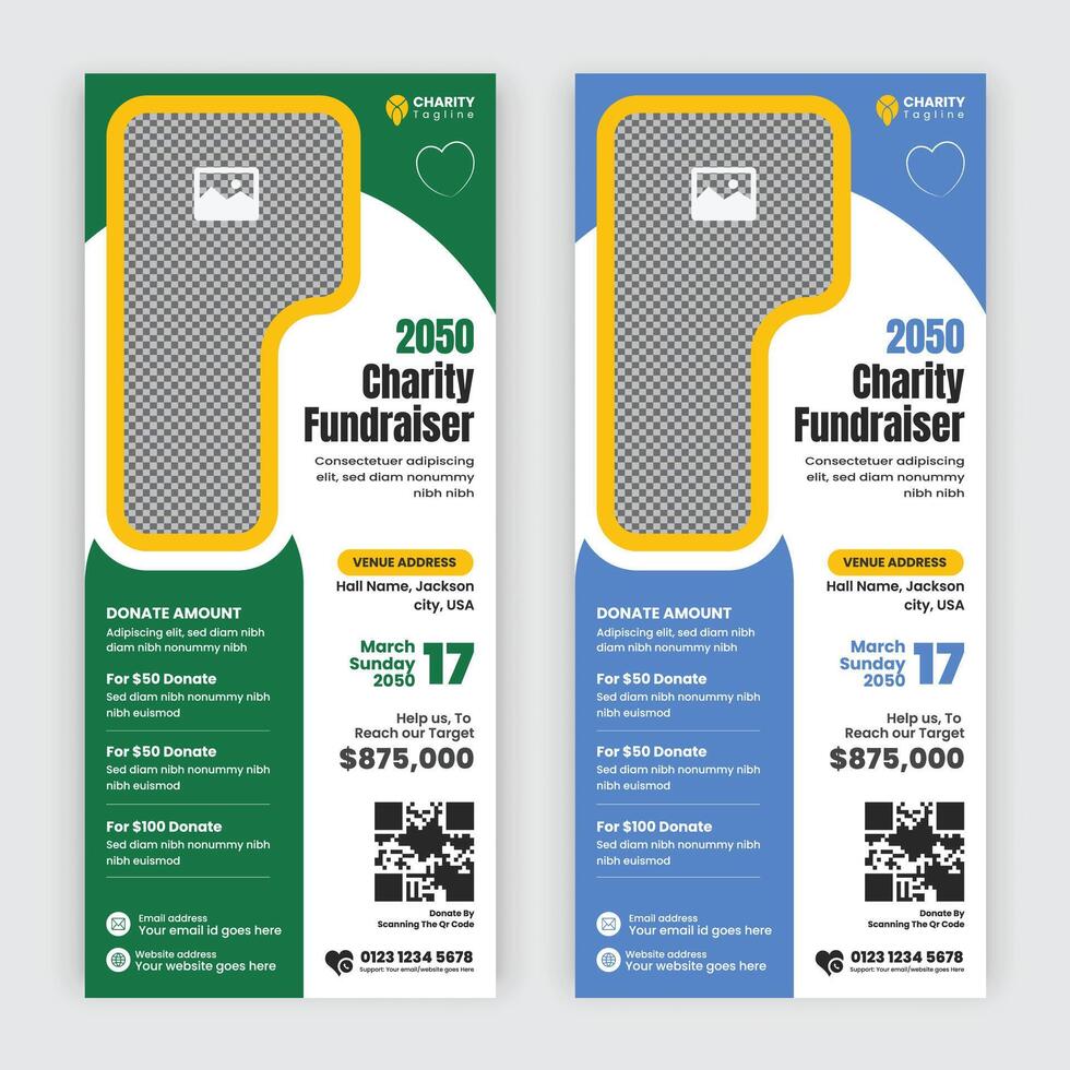 Humanities donation concept dl flyer and cards card design vector