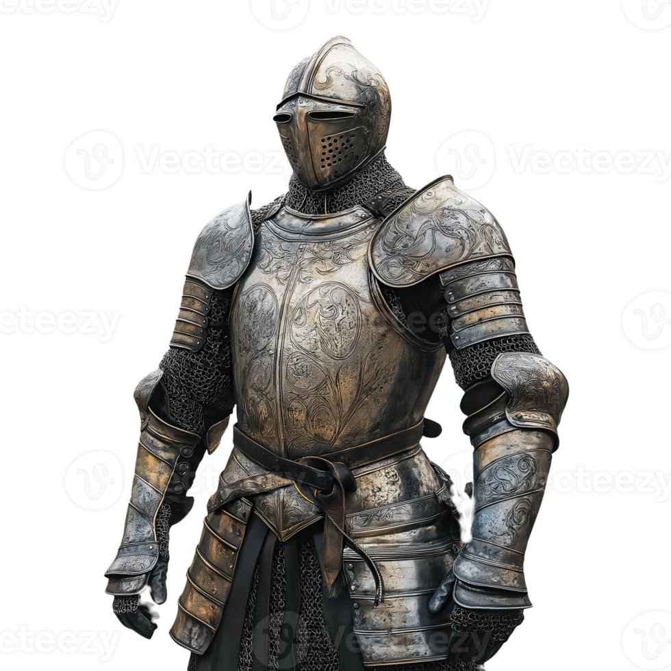 Armored Knight in Full Regalia - Cutout on Transparent Background png