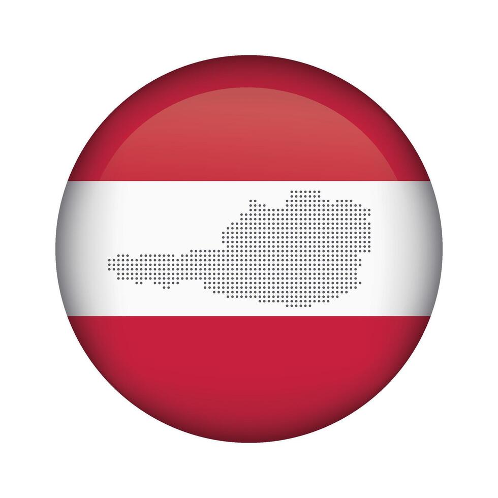 round icon with national flag of Austria and flag on white background vector