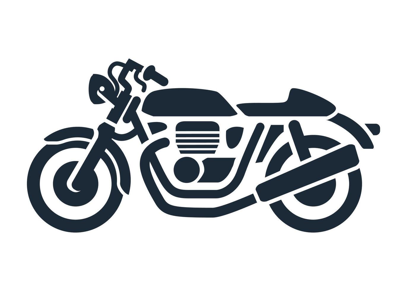 gray icon sign of motorcycle crossover on white background vector