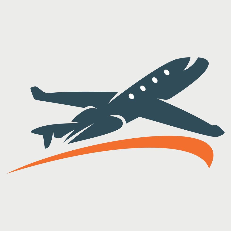 blue airplane icon on white background vector