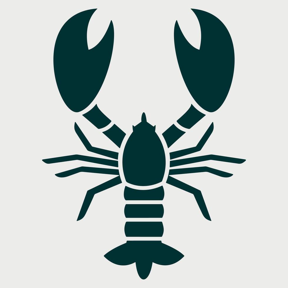 red sea lobster icon on white background vector