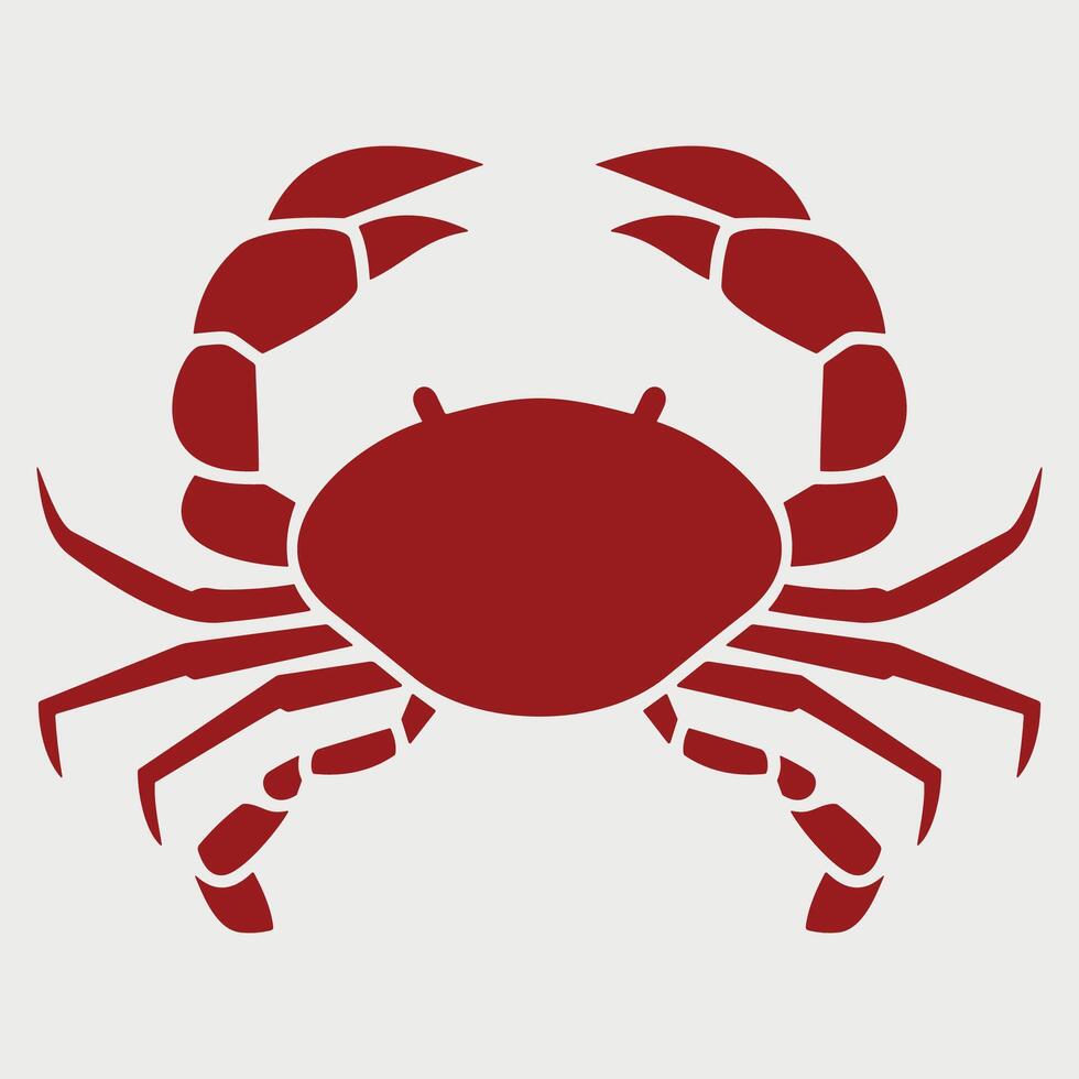 red sea crab icon on white background vector