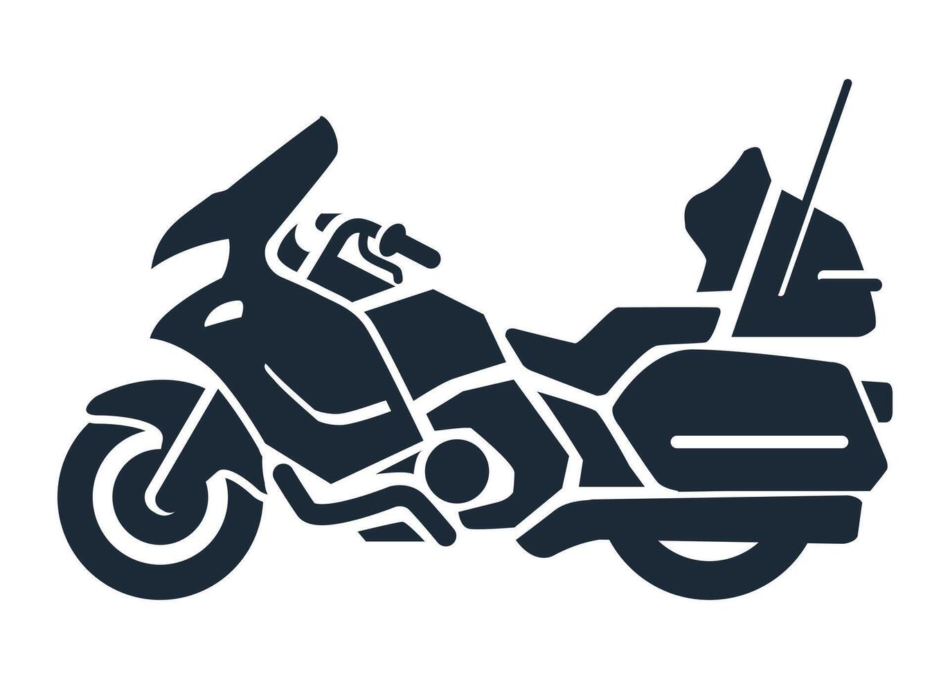 black and white cruiser motorcycle icon isolated on white background vector