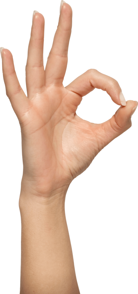 Hand with Raised Index Finger Attention and Direction Sign png
