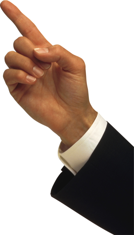 Finger Indicating Upward Direction Isolated Hand Gesture png