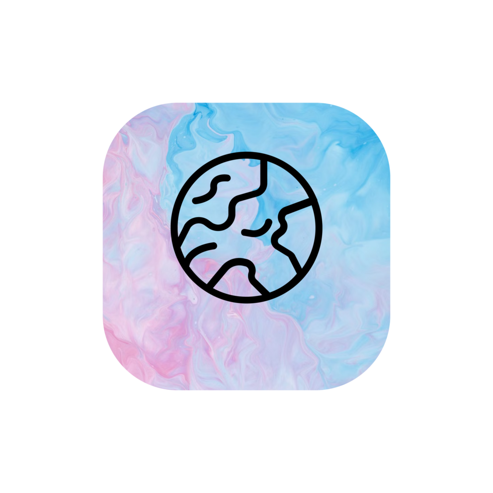Globe icon web on shape png