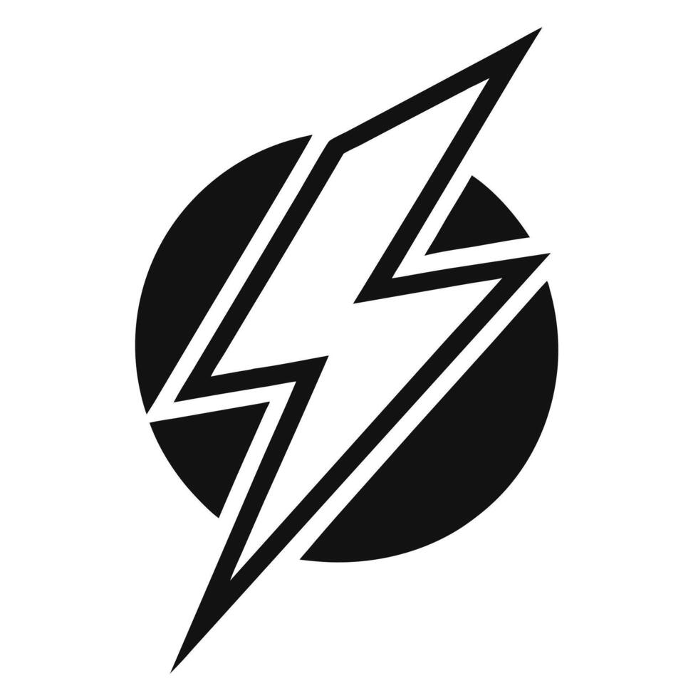 Energy, electricity, power icon simple circle vector